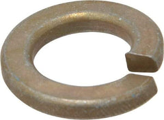 Value Collection - 9/16", 0.564" ID, 0.141" Thick Split Lock Washer - Grade 8 Steel, Zinc Yellow Dichromate Finish, 0.564" Min ID, 0.574" Max ID, 0.965" Max OD - Exact Tool & Supply