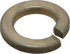 Value Collection - 5/8", 0.628" ID, 0.156" Thick Split Lock Washer - Grade 8 Steel, Zinc Yellow Dichromate Finish, 0.628" Min ID, 0.641" Max ID, 1.073" Max OD - Exact Tool & Supply