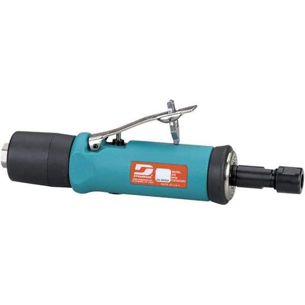 Dynabrade - 1/4" Collet, Straight Handle, Air Straight Die Grinder - 20,000 RPM, Rear Exhaust, 27 CFM, 0.5 hp, 90 psi, 1/4 NPT Inlet - Exact Tool & Supply
