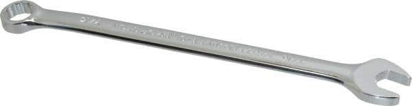 Proto - 7/16" 12 Point Offset Combination Wrench - 15° Offset Angle, 7" OAL, Steel, Chrome Finish - Exact Tool & Supply