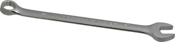 Proto - 1/2" 12 Point Offset Combination Wrench - 15° Offset Angle, 8" OAL, Steel, Chrome Finish - Exact Tool & Supply