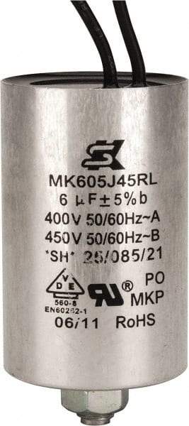 EBM Papst - 6 Microfarad Rating, Plastic, Blower Capacitor - -25 to 85°C, Square Configuration - Exact Tool & Supply