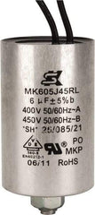 EBM Papst - 6 Microfarad Rating, Plastic, Blower Capacitor - -25 to 85°C, Square Configuration - Exact Tool & Supply