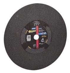 Norton - 14" Aluminum Oxide Cutoff Wheel - 7/64" Thick, 1" Arbor, 4,365 Max RPM, Use with Stationary Tools - Exact Tool & Supply