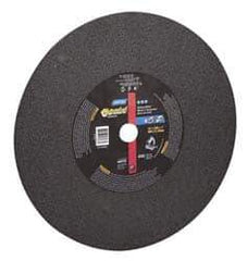 Norton - 14" Aluminum Oxide Cutoff Wheel - 7/64" Thick, 1" Arbor, 4,365 Max RPM, Use with Stationary Tools - Exact Tool & Supply