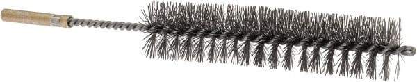 Value Collection - 1" Diam Helical Steel Tube Brush - 0.012" Filament Diam, 2-1/2" Brush Length, 4" OAL, 1/4" Diam Shank - Exact Tool & Supply
