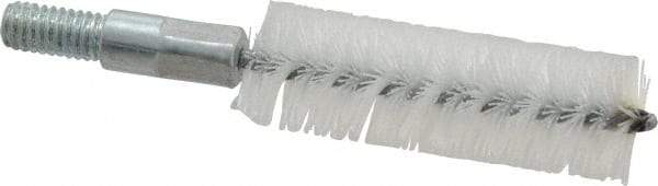 Value Collection - 3/4" Diam Helical Stainless Steel Tube Brush - Double Spiral, 0.012" Filament Diam, 2-23/64" Brush Length, 4" OAL, 5/16-18 Male Shank - Exact Tool & Supply