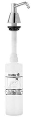 Bradley - 16 oz Liquid Soap Dispenser Pump - Polyethylene, Hand Pump, Clear - Exact Tool & Supply