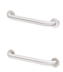 Bradley - Washroom Partition Stainless Steel Grab Bar - 42 Inch Long, Compatible with Shower and Toilet Stalls - Exact Tool & Supply