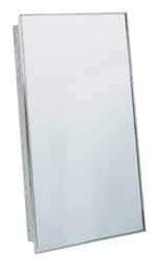 Bradley - 3 Shelf Recessed Mount Stainless Steel Medicine Cabinet - 30-5/8" High x 17-1/8" Wide x 4" Deep, Adjustable Shelves - Exact Tool & Supply