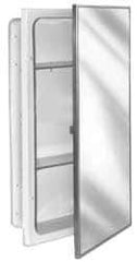 Bradley - 3 Shelf Recessed Mount Metal Medicine Cabinet - 26" High x 16" Wide x 4-1/2" Deep, Adjustable Shelves - Exact Tool & Supply