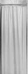 Bradley - Nylon-Reinforced Vinyl Shower Curtain - 72" High x 72" Wide, Antibacterial - Exact Tool & Supply