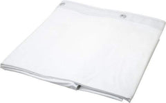 Bradley - Nylon-Reinforced Vinyl Shower Curtain - 72" High x 72" Wide, Antibacterial - Exact Tool & Supply