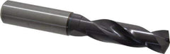 Guhring - 0.5906" 140° Spiral Flute Solid Carbide Screw Machine Drill Bit - FIREX Finish, Right Hand Cut, 65mm Flute Length, 115mm OAL, SU Point, Straight Shank - Exact Tool & Supply