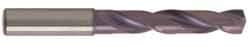 Guhring - 12.9mm 140° Solid Carbide Jobber Drill - FIREX Finish, Right Hand Cut, Spiral Flute, Straight Shank, 124mm OAL, SU Point - Exact Tool & Supply