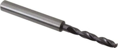 Guhring - 3.7mm 140° Solid Carbide Jobber Drill - FIREX Finish, Right Hand Cut, Spiral Flute, Straight Shank, 66mm OAL, SU Point - Exact Tool & Supply