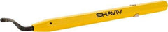 Shaviv - 2 Piece High Speed Steel Blade Hand Deburring Tool Set - E100 Blades, For Hole Edge, Straight Edge - Exact Tool & Supply