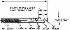 Cogsdill Tool - 39/64" Hole, No. 4 Blade, Type B Power Deburring Tool - One Piece, 6.44" OAL, 0.9" Pilot, 1.31" from Front of Tool to Back of Blade - Exact Tool & Supply