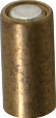 Mag-Mate - 1/8" Diam x 1/4" High, 0.1 Lb Average Pull Force, 0.2 Lb Max Pull Force, Neodymium Rare Earth Shielded Magnet - Brass Shield, 0.018" Shielding Wall Thickness - Exact Tool & Supply