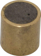 Mag-Mate - 3/8" Diam x 3/8" High, 2-1/2 Lb Average Pull Force, 5 Lb Max Pull Force, Neodymium Rare Earth Shielded Magnet - Brass Shield, 0.032" Shielding Wall Thickness - Exact Tool & Supply