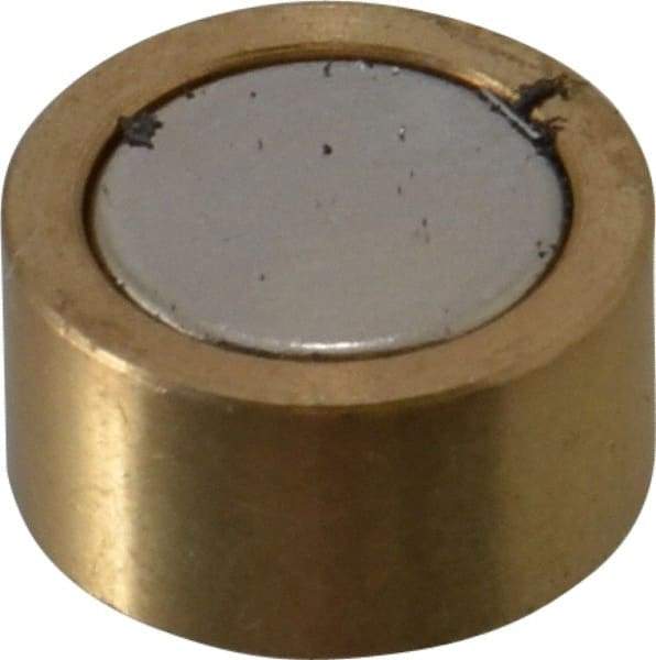 Mag-Mate - 1/2" Diam x 1/4" High, 2.13 Lb Average Pull Force, 4-1/4 Lb Max Pull Force, Neodymium Rare Earth Shielded Magnet - 0.062" Shielding Wall Thickness - Exact Tool & Supply