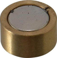 Mag-Mate - 1/2" Diam x 1/4" High, 2.13 Lb Average Pull Force, 4-1/4 Lb Max Pull Force, Neodymium Rare Earth Shielded Magnet - 0.062" Shielding Wall Thickness - Exact Tool & Supply