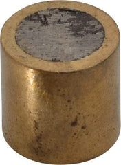 Mag-Mate - 1/2" Diam x 1/2" High, 3-1/2 Lb Average Pull Force, 7 Lb Max Pull Force, Neodymium Rare Earth Shielded Magnet - Brass Shield, 0.062" Shielding Wall Thickness - Exact Tool & Supply