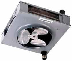 Mestek - 25-1/4" Fan Diam, 4430 CFM, Steam & Hot Water, Vertical Hydronic Suspended Heater - Exact Tool & Supply