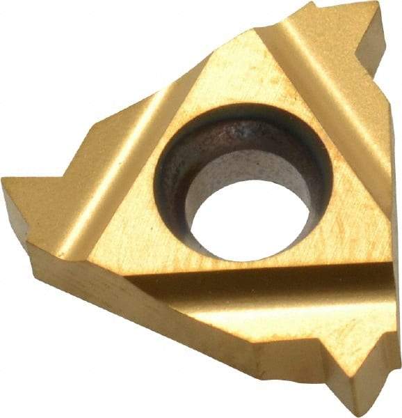 Carmex - 16ER External Right Hand 11.5 NPT Laydown Threading Insert - Grade BXC, TiN Coated Carbide - Exact Tool & Supply