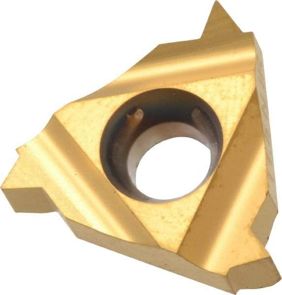 Carmex - 16IR Internal Right Hand 11.5 NPT Laydown Threading Insert - Grade BXC, TiN Coated Carbide - Exact Tool & Supply