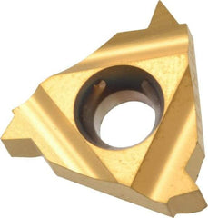 Carmex - 16IR Internal Right Hand 11.5 NPT Laydown Threading Insert - Grade BXC, TiN Coated Carbide - Exact Tool & Supply