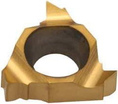Carmex - 06IR Internal Right Hand 27 NPT Laydown Threading Insert - Grade BXC, TiN Coated Carbide - Exact Tool & Supply