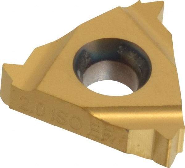 Carmex - 16ER External Right Hand ISO Laydown Threading Insert - Grade MXC, TiN Coated Carbide - Exact Tool & Supply