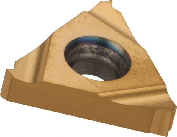 Carmex - 16ER External Right Hand 27 NPTF Laydown Threading Insert - Grade MXC, TiN Coated Carbide - Exact Tool & Supply