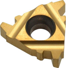 Carmex - 16ER External Right Hand 8 Acme Laydown Threading Insert - Grade BXC, TiN Coated Carbide - Exact Tool & Supply