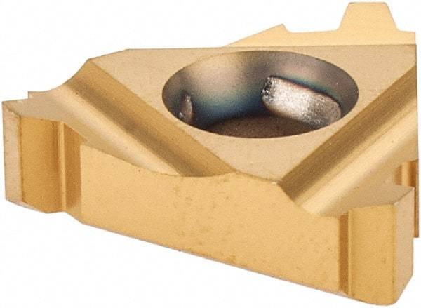 Carmex - 16IR Internal Right Hand 8 Stub Acme Laydown Threading Insert - Grade MXC, TiN Coated Carbide - Exact Tool & Supply