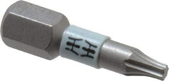 Wera - 1/4" Drive T9 Torx Screwdriver Bit - 1" OAL, Insert Bit - Exact Tool & Supply
