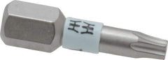 Wera - 1/4" Drive T15 Torx Screwdriver Bit - 1" OAL, Insert Bit - Exact Tool & Supply