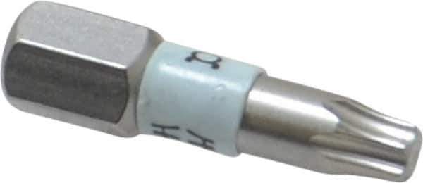 Wera - 1/4" Drive T20 Torx Screwdriver Bit - 1" OAL, Insert Bit - Exact Tool & Supply