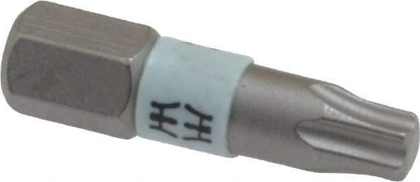 Wera - 1/4" Drive T25 Torx Screwdriver Bit - 1" OAL, Insert Bit - Exact Tool & Supply