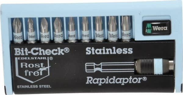 Wera - 10 Piece 1/4" Drive Insert Torx Screwdriver Bit Set - Exact Tool & Supply