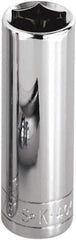 SK - 1/2", 3/8" Drive, Deep Hand Socket - 12 Points, Steel, Chrome Finish - Exact Tool & Supply
