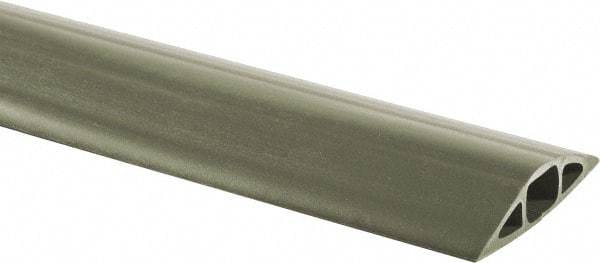 Hubbell Wiring Device-Kellems - 1 Channel, 5 Ft Long, 1/2" Max Compatible Cable Diam, Gray PVC On Floor Cable Cover - 3" Overall Width x 3/4" Overall Height, 3/4" Channel Width x 1/2" Channel Height - Exact Tool & Supply
