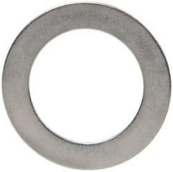 Made in USA - 0.01" Thick, 1/2" Inside x 3/4" OD, Round Shim - 7/16" Screw, Uncoated 316 Stainless Steel - Exact Tool & Supply
