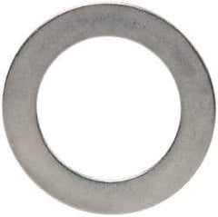 Made in USA - 0.01" Thick, 1/2" Inside x 3/4" OD, Round Shim - 7/16" Screw, Uncoated 316 Stainless Steel - Exact Tool & Supply