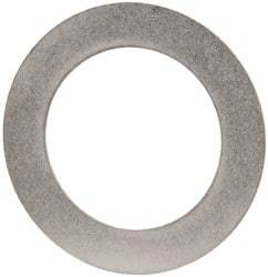 Made in USA - 0.02" Thick, 1" Inside x 1-1/2" OD, Round Shim - 7/8" Screw, Uncoated 316 Stainless Steel - Exact Tool & Supply