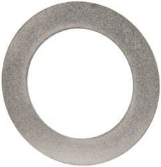 Made in USA - 0.02" Thick, 1" Inside x 1-1/2" OD, Round Shim - 7/8" Screw, Uncoated 316 Stainless Steel - Exact Tool & Supply