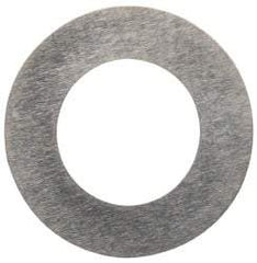 Made in USA - 0.1mm Thick, 8mm Inside x 14mm OD, Round Shim - 1/4" Screw, Uncoated 302/304 Stainless Steel - Exact Tool & Supply
