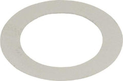Made in USA - 0.1mm Thick, 12mm Inside x 18mm OD, Round Shim - 7/16" Screw, Uncoated 302/304 Stainless Steel - Exact Tool & Supply