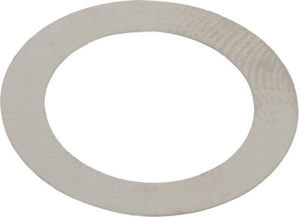 Made in USA - 0.1mm Thick, 14mm Inside x 20mm OD, Round Shim - 1/2" Screw, Uncoated 302/304 Stainless Steel - Exact Tool & Supply